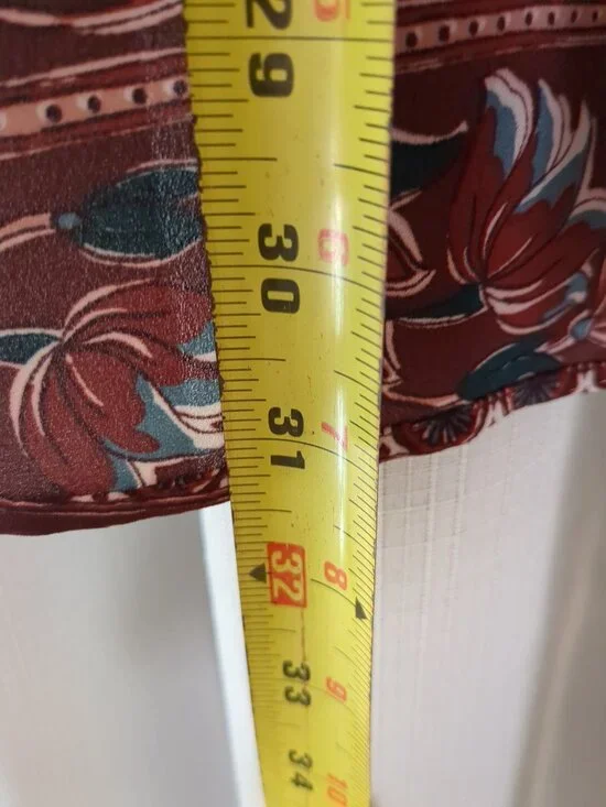 Med DR2 Floral Tunic / Blouse / Top with Button Long or Roll Up Sleeves - Picture 14 of 16